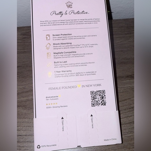 Velvet Caviar Pink Rose on Black Phone Case - Picture 3 of 3